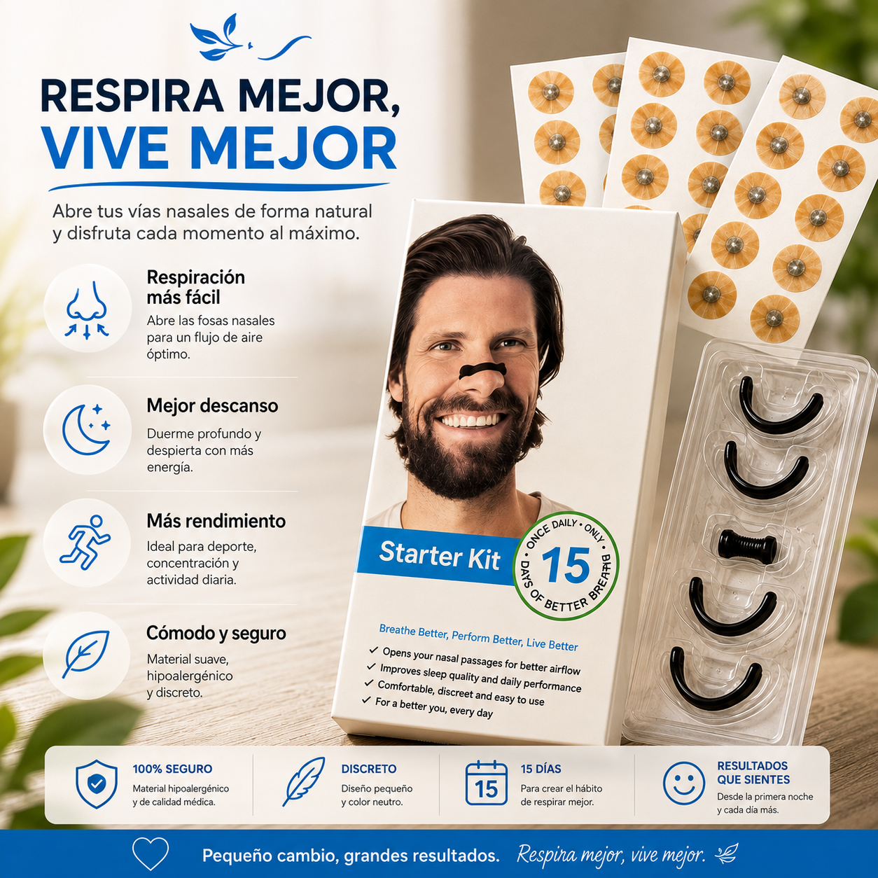 Kit de Respiración Nasal Magnética