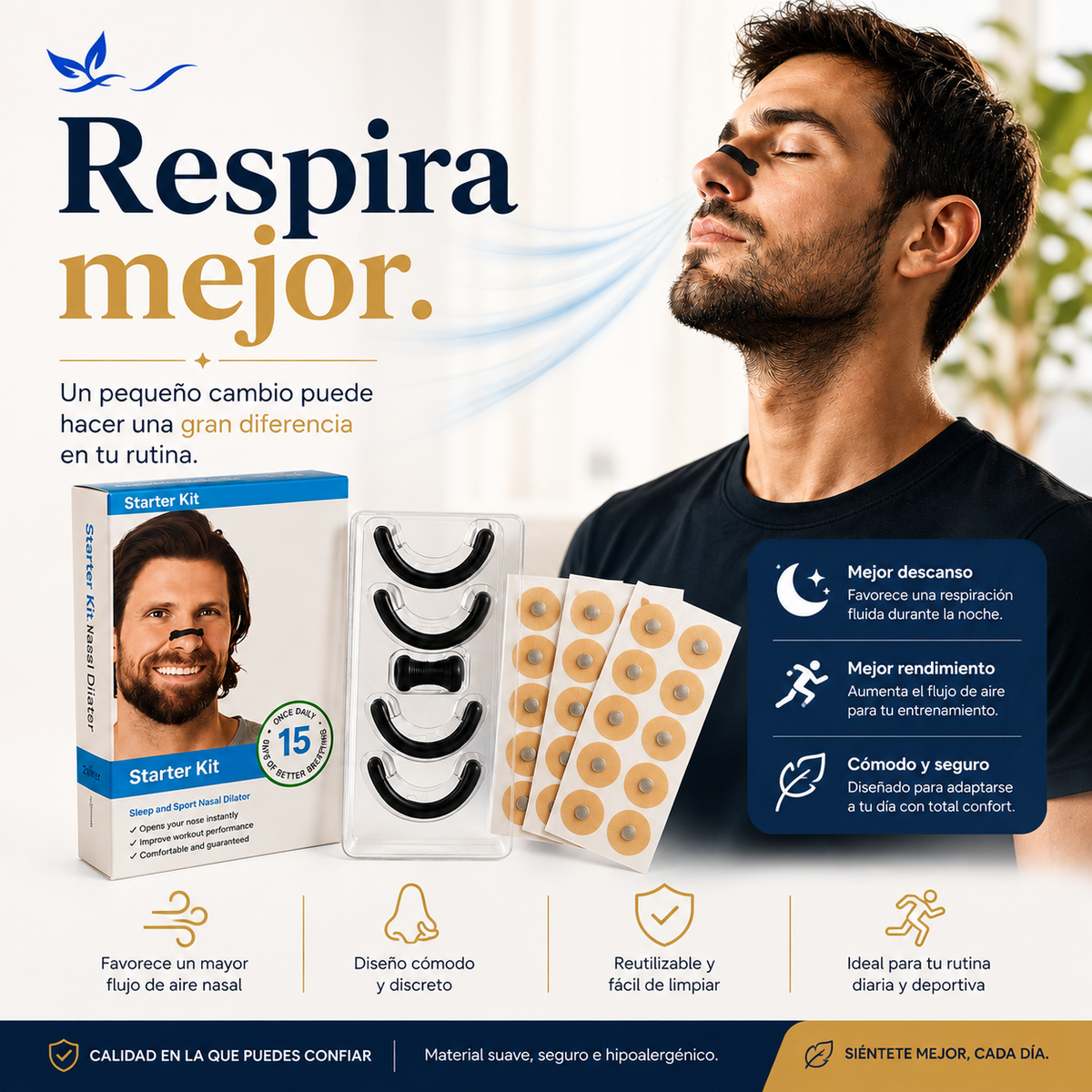 Kit de Respiración Nasal Magnética