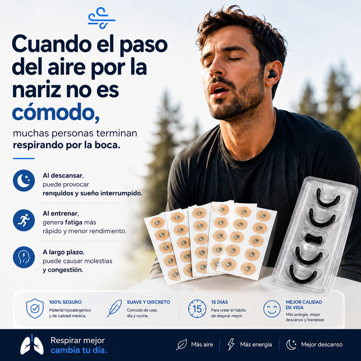 Kit de Respiración Nasal Magnética